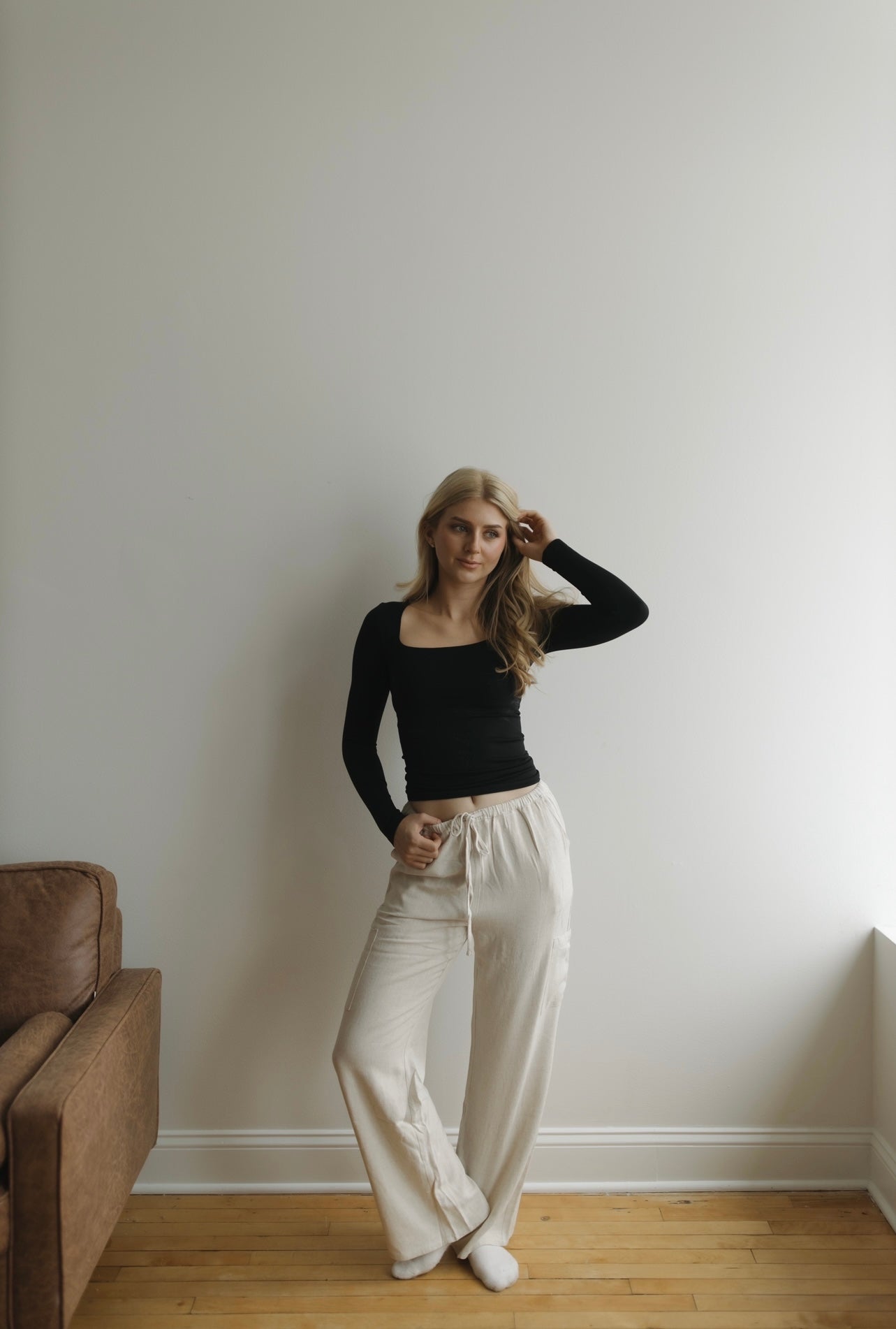 Seamless Square Neck Long Sleeve
