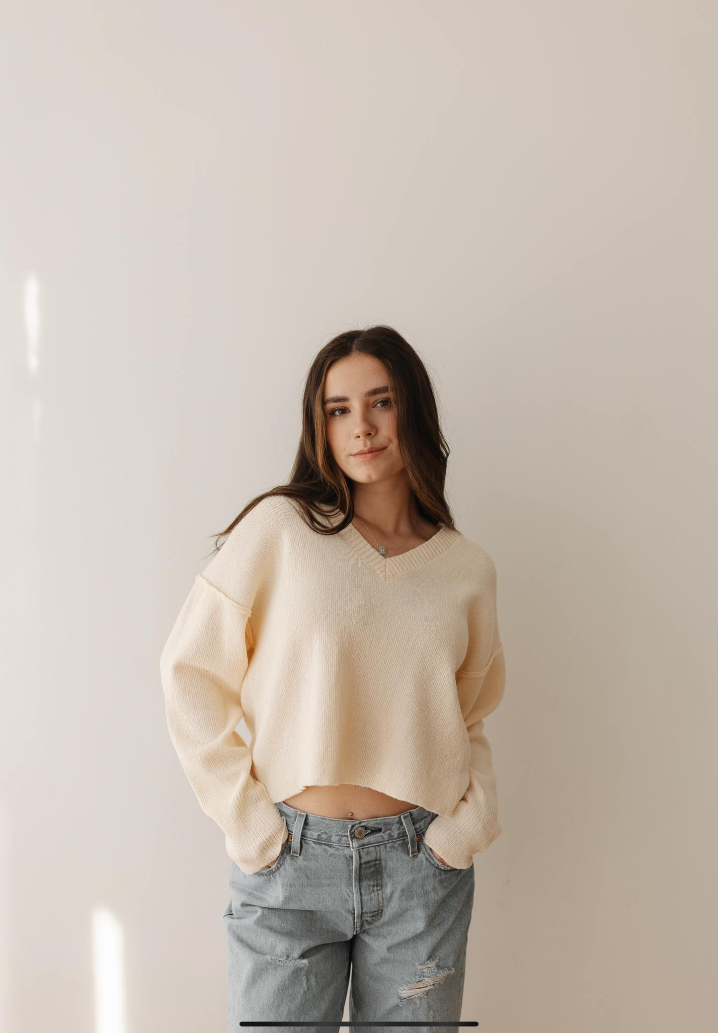 Exposed Seam Sweater