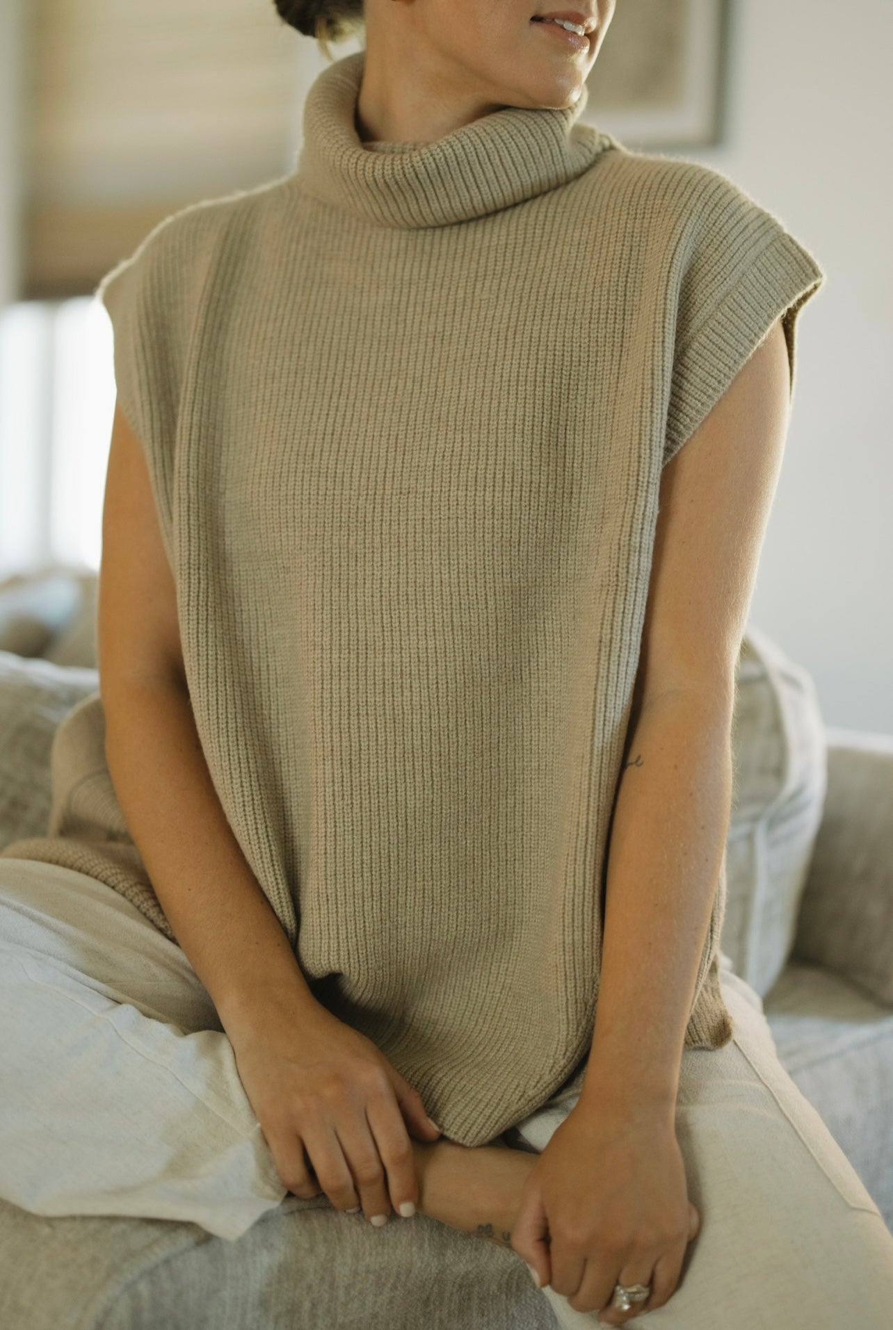 Cross back Sweater Top