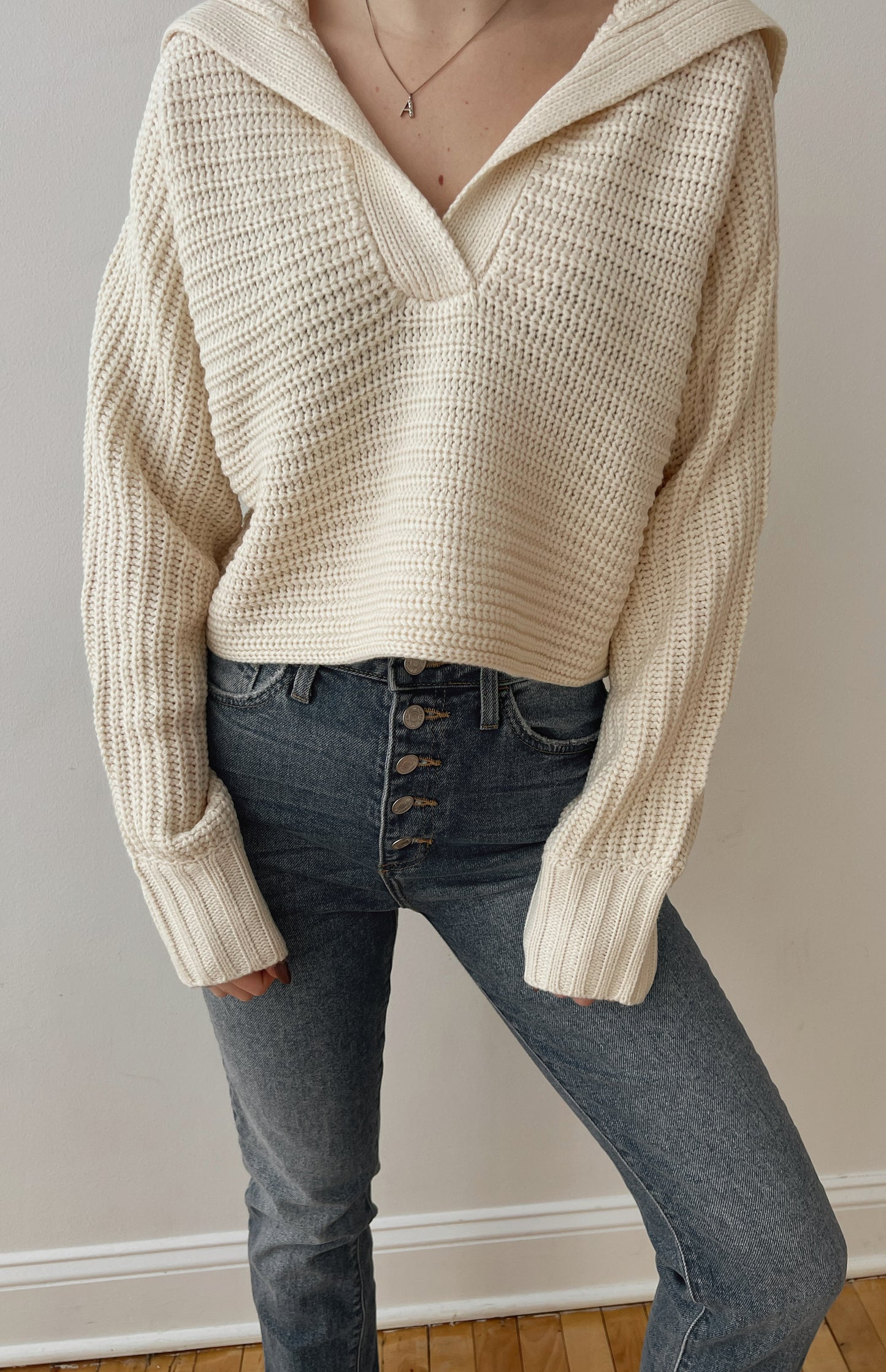 Collar V-Neck Sweater