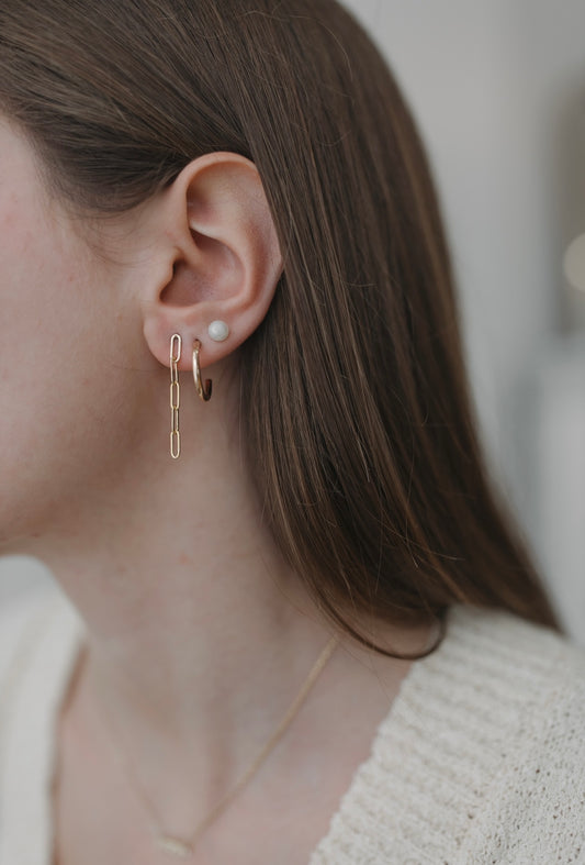 Dainty Paperclip Earrings