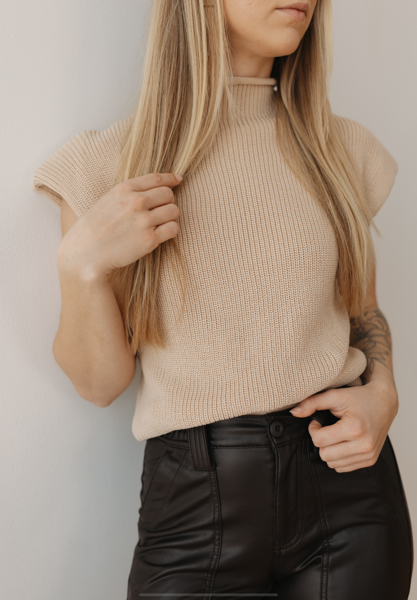 High Neck Sweater Top